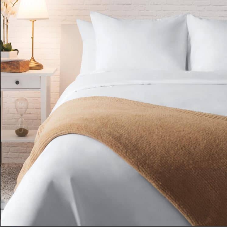 Sahara nights luxury bed sheet set with alpaca blanket by Sobel Westex