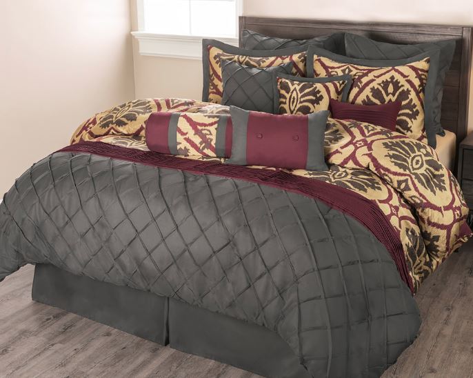 Sobel vino rosso copmforter set with pillows comforter and shams