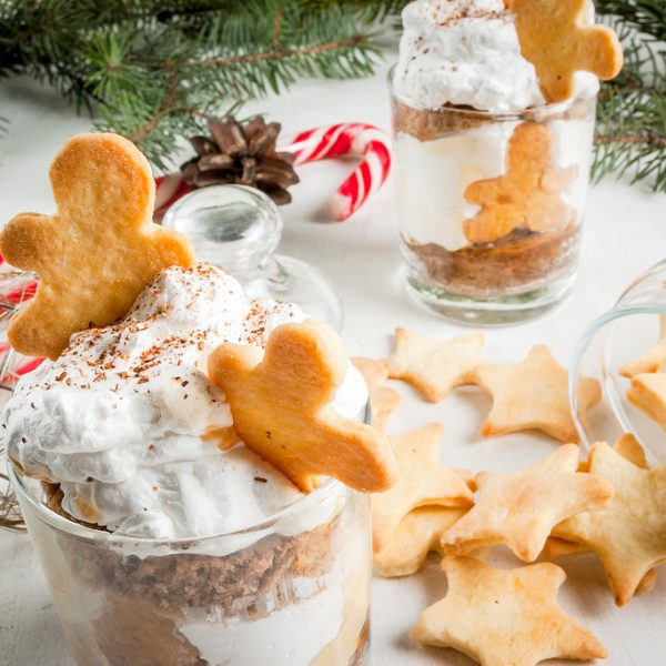ginger trifle and cookies christmas treat
