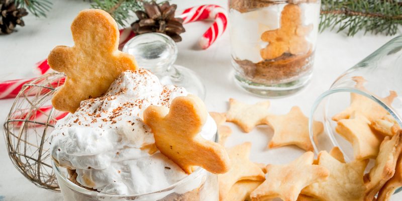 ginger trifle and cookies christmas treat