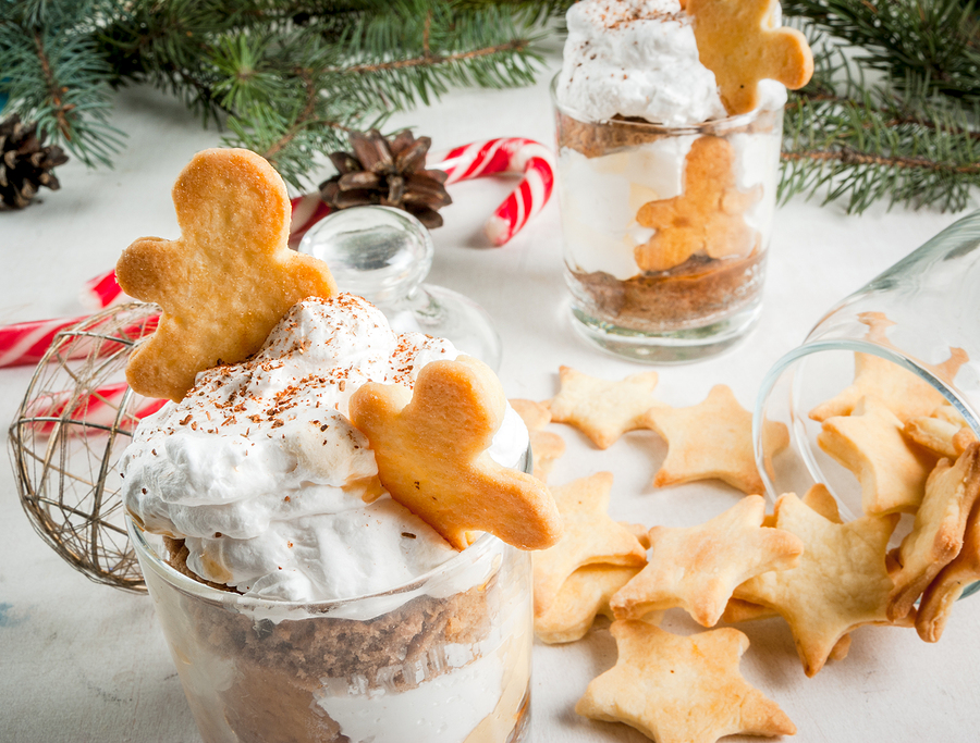 ginger trifle and cookies christmas treat