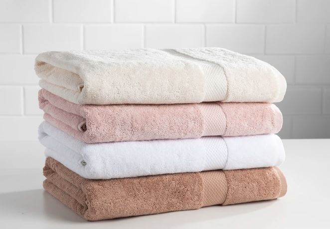 sobel westex pyramide excel towel set four colors stacked