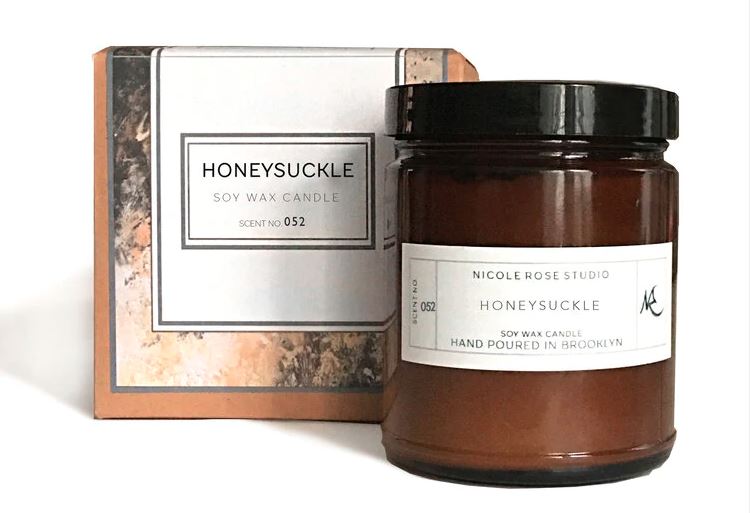 Sobel Westex organic honeysuckle scent organic candle soy wax