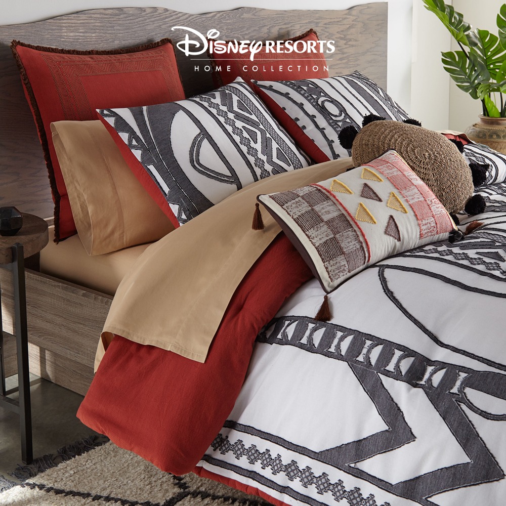 Disney Animal Kingdom design in rich colors from Disney Resorts Home Collection from Sobel Westex side angle