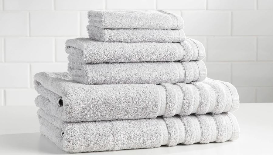 Photo of Set of Turkish Cotton towels in Lunar Rock Grey