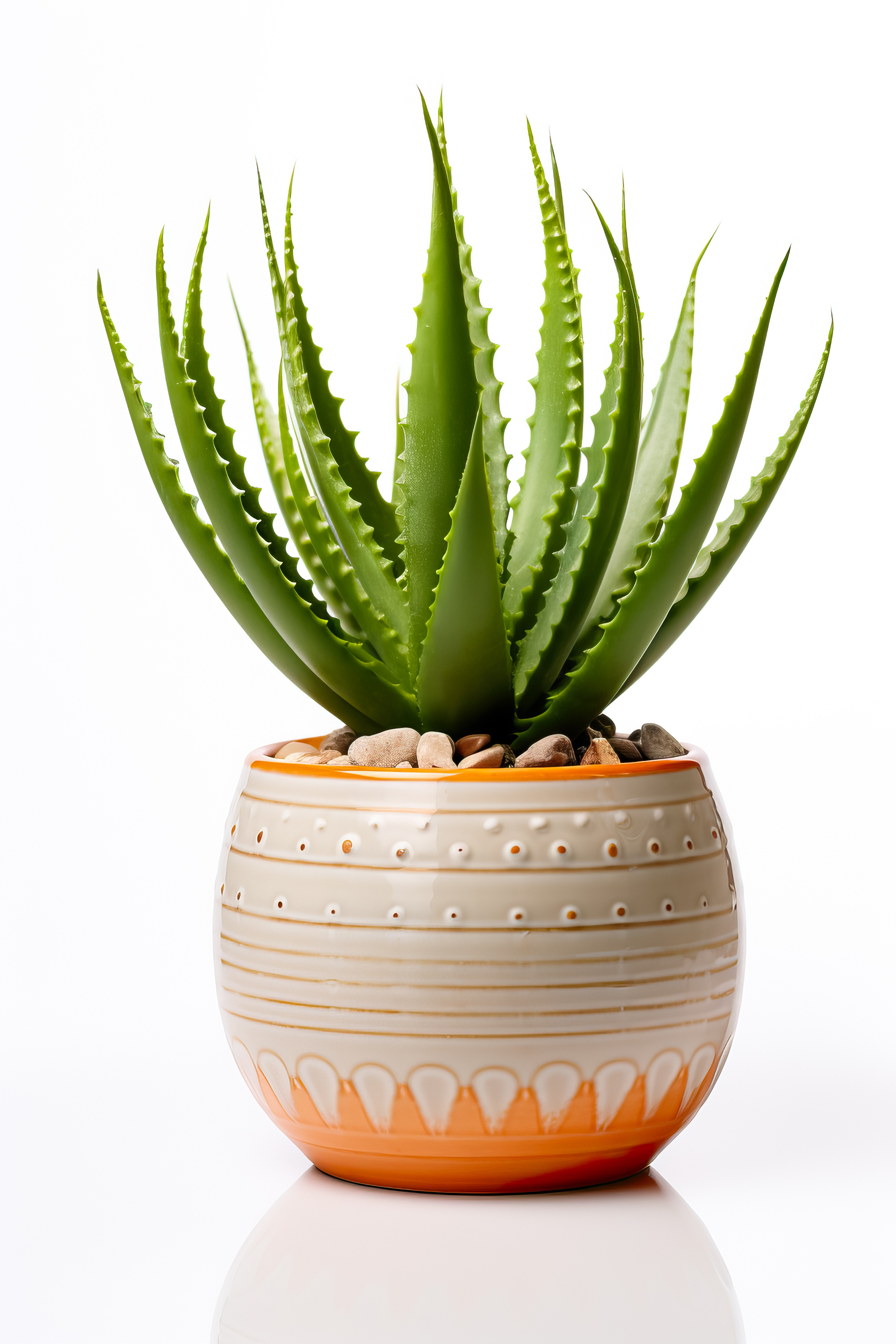 Healthy Aloe Vera plant with healing properties, adding natural charm to bedroom decor.